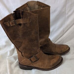 Freebird Crosby 8m Brown Leather Moto Boots